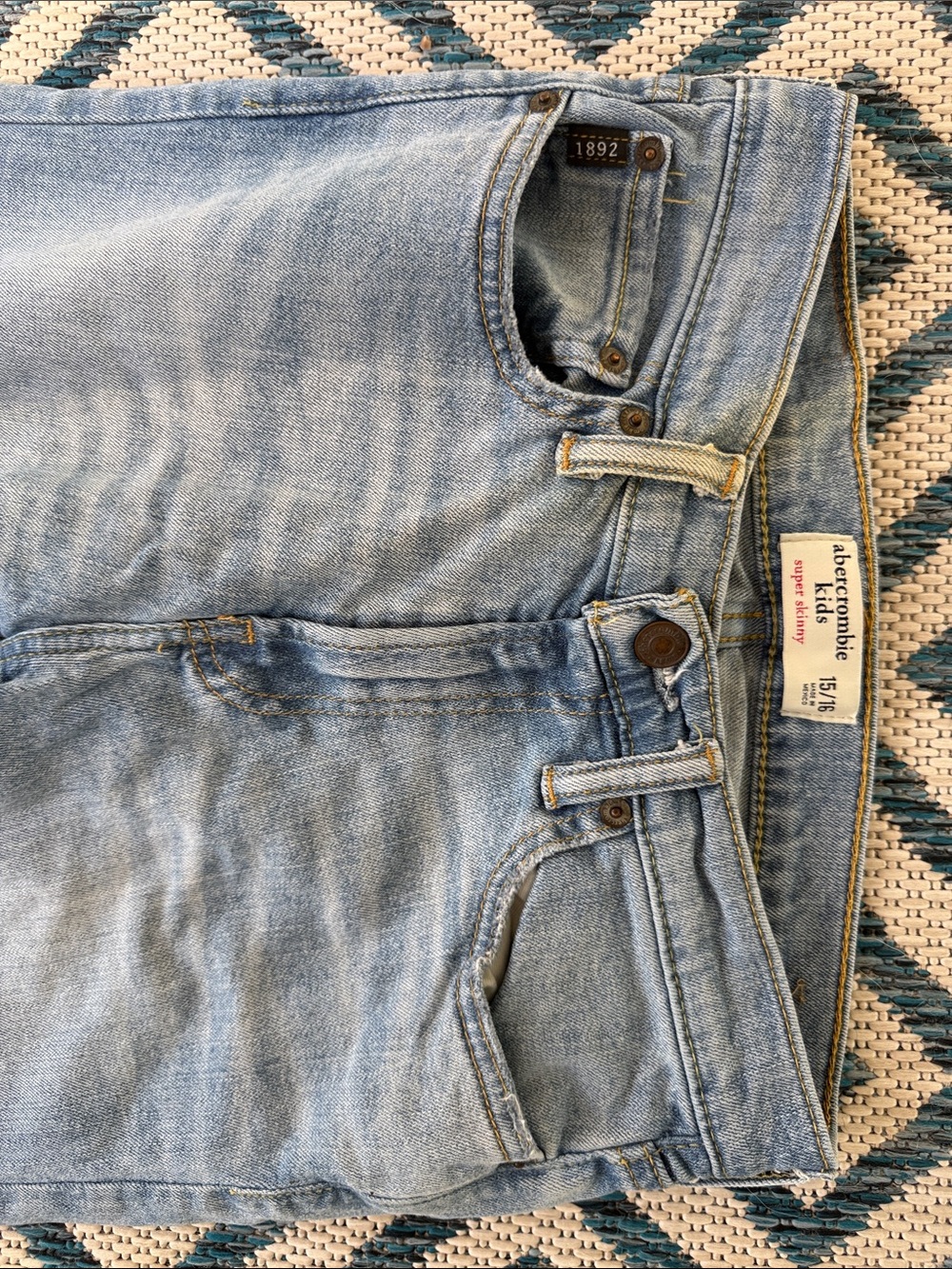 abercrombie kids light blue denim jeans